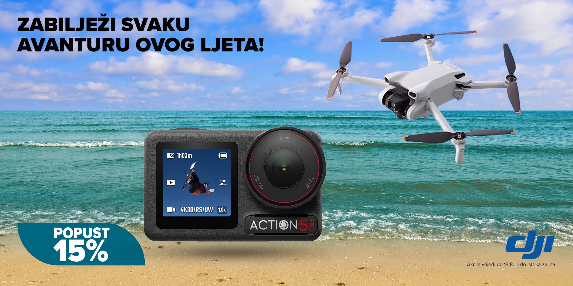 Ostvari popust na DJI sportske kamere i dronove